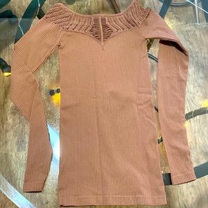 Small Free People Intimately Sweetheart Copper Long Sleeve